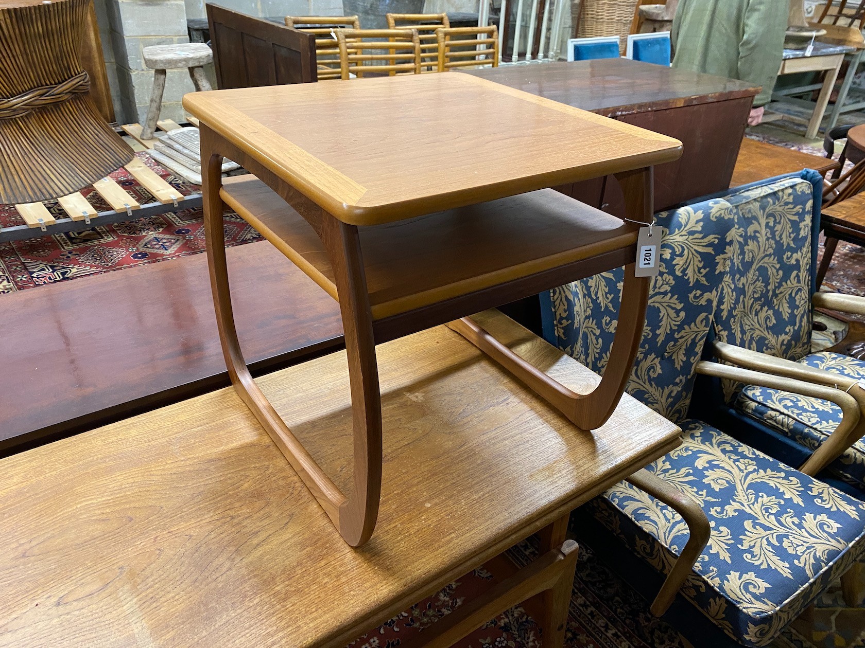 A mid century Trioh type “Copenhagen” metamorphic teak coffee / dining table, width 150cm, depth - Image 2 of 4