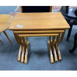 A Nathan teak nest of tables, width 61cm, depth 43cm, height 51cm