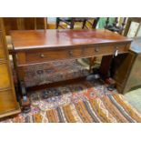 A Victorian mahogany side table, width 122cm, depth 52cm, height 74cm