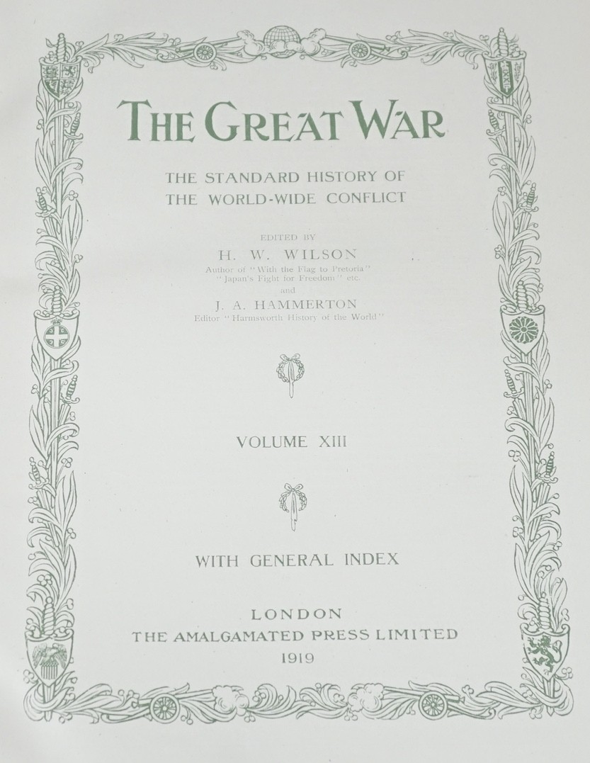 ° Wilson, H.W. and Hammeston, J.A. (Editors) - The Great War, 13 vols, Amagamated Press, 1916-19 - Image 5 of 9