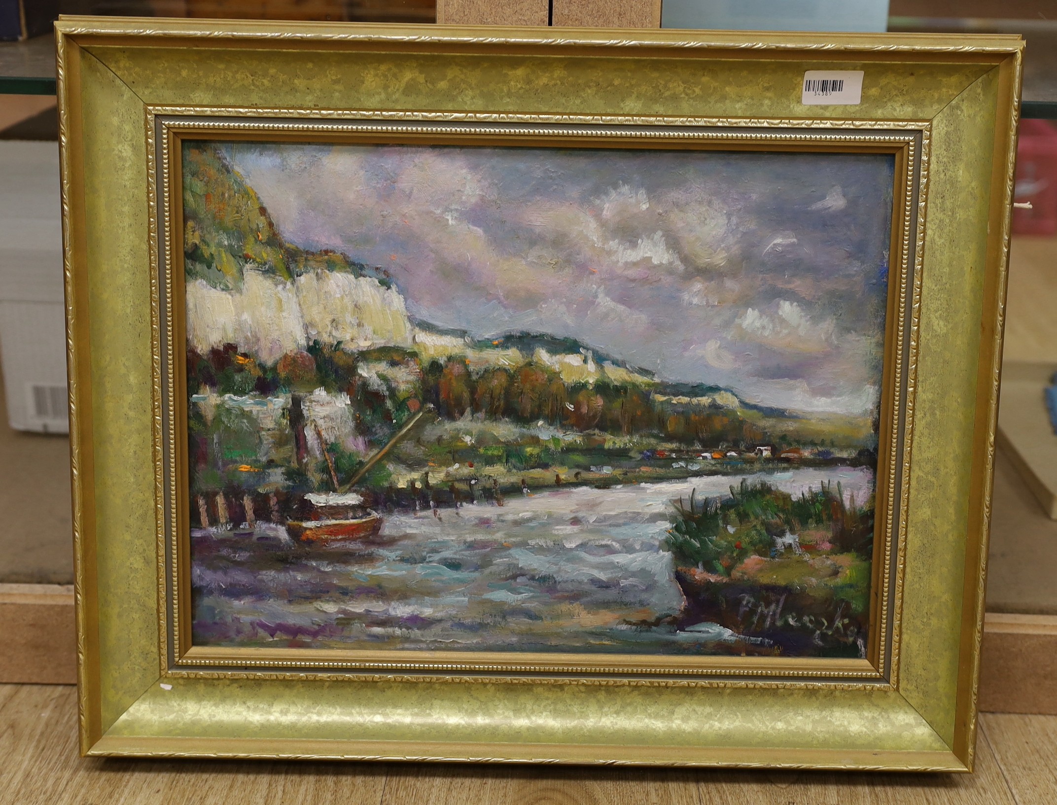 Peter Mleczko, oil on board, 'River Ouse and Cliffe, Lewes', signed, 30 x 39cm - Image 2 of 4