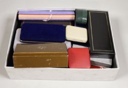 A group of assorted jewellery boxes.