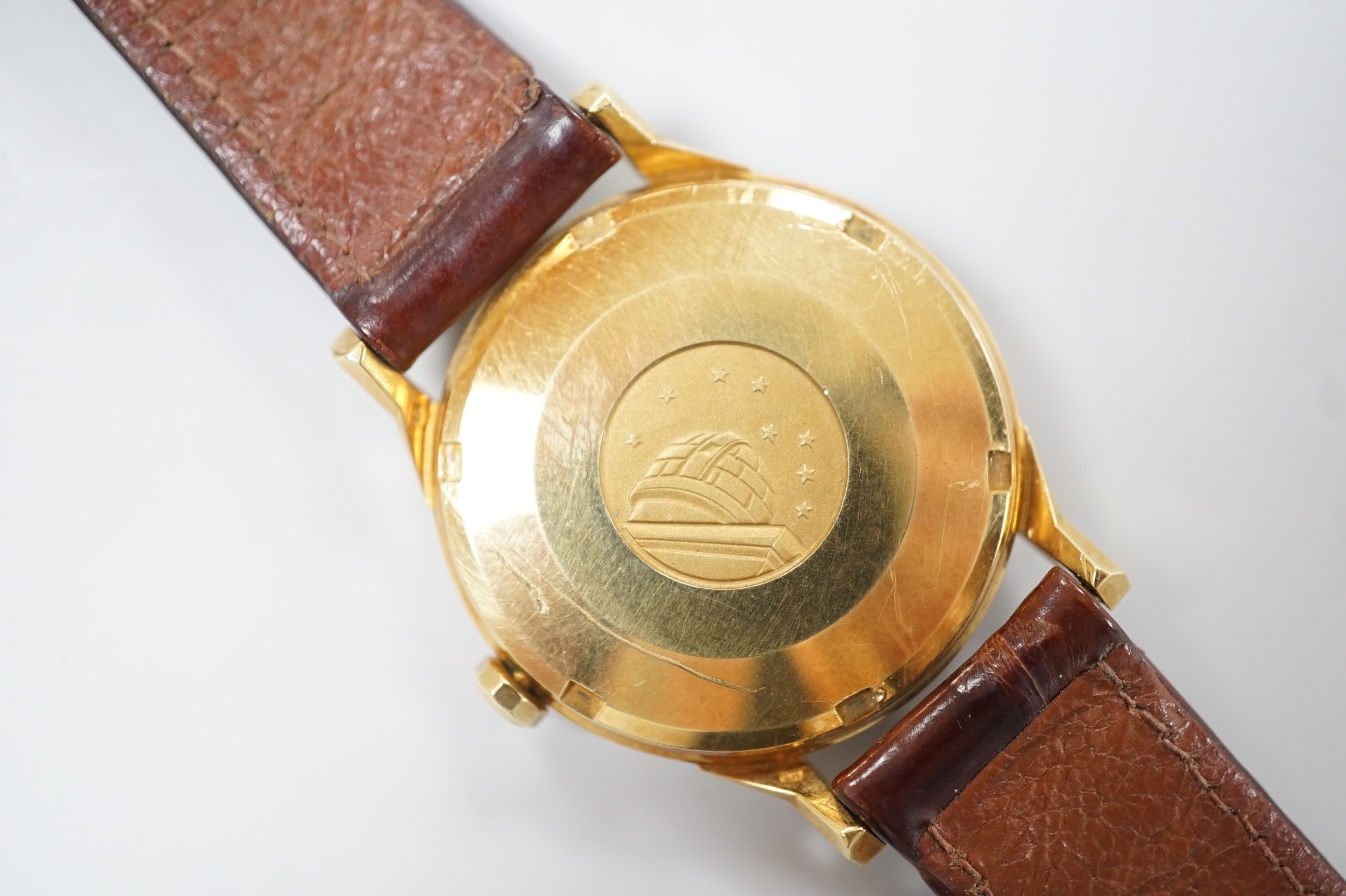 A gentleman's 750 yellow metal Omega Constellation Chronometre Automatic wrist watch, with date - Image 4 of 4