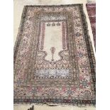 A North West Persian ivory ground prayer rug, 190 x 130cm