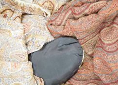 A quantity of mixed linen, together with two paisley seals and other table mats, cloths, etc.