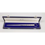 A modern cased Mappin & Webb silver paperknife, Birmingham, 1993, 28.4cm, 97 grams.