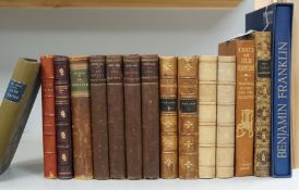 ° ° A small quantity of leather bound books,
