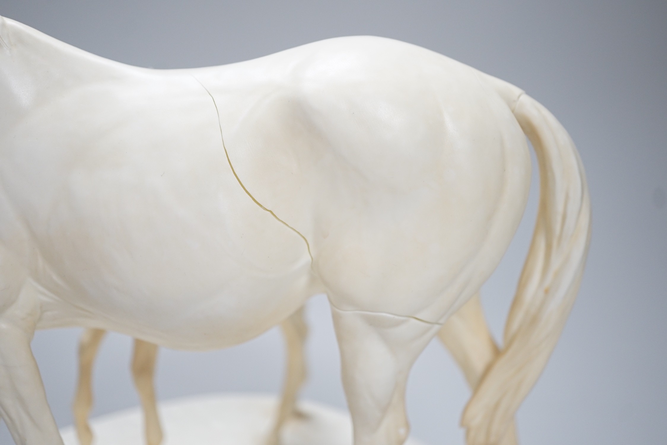 A Royal Worcester group ‘’Princess Grace and Foal’’, modelled by Doris Lindner (cracked). 22.5cm - Image 7 of 8