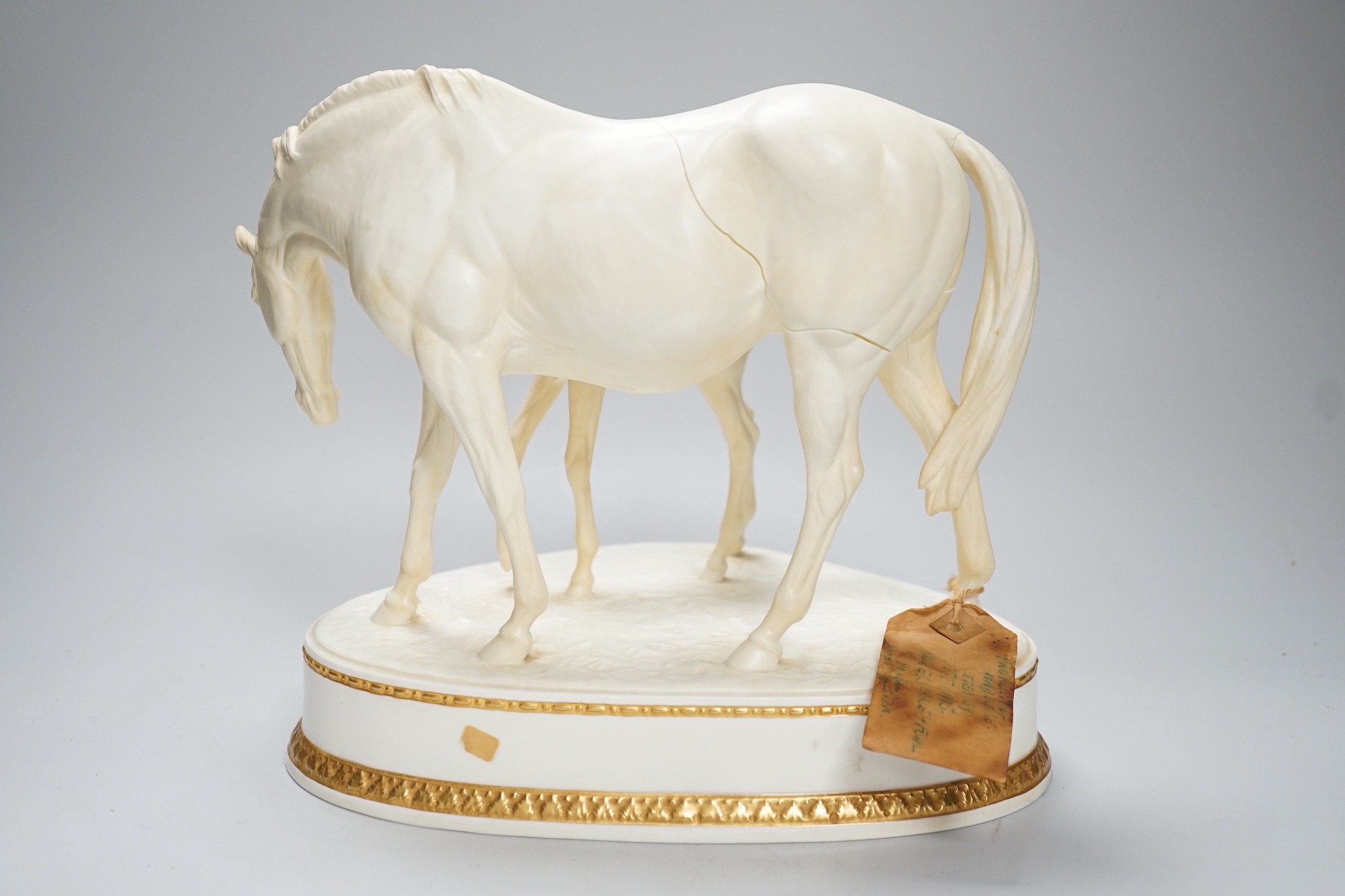 A Royal Worcester group ‘’Princess Grace and Foal’’, modelled by Doris Lindner (cracked). 22.5cm - Image 8 of 8