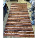 A geometric Kilim flatweave carpet, approx. 340 x 180cm