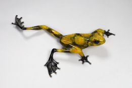 Tim Cotterill (Frogman) a limited edition enamelled bronze frog ‘Hopscotch’ 33/1000 with certificate