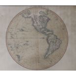 J. Cary, coloured engraving, Map of the Western Hemisphere 1799, 49 x 61.5cm
