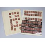 A large collection of Penny Red stamps