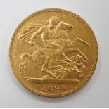 A Victoria 1898 gold half sovereign.