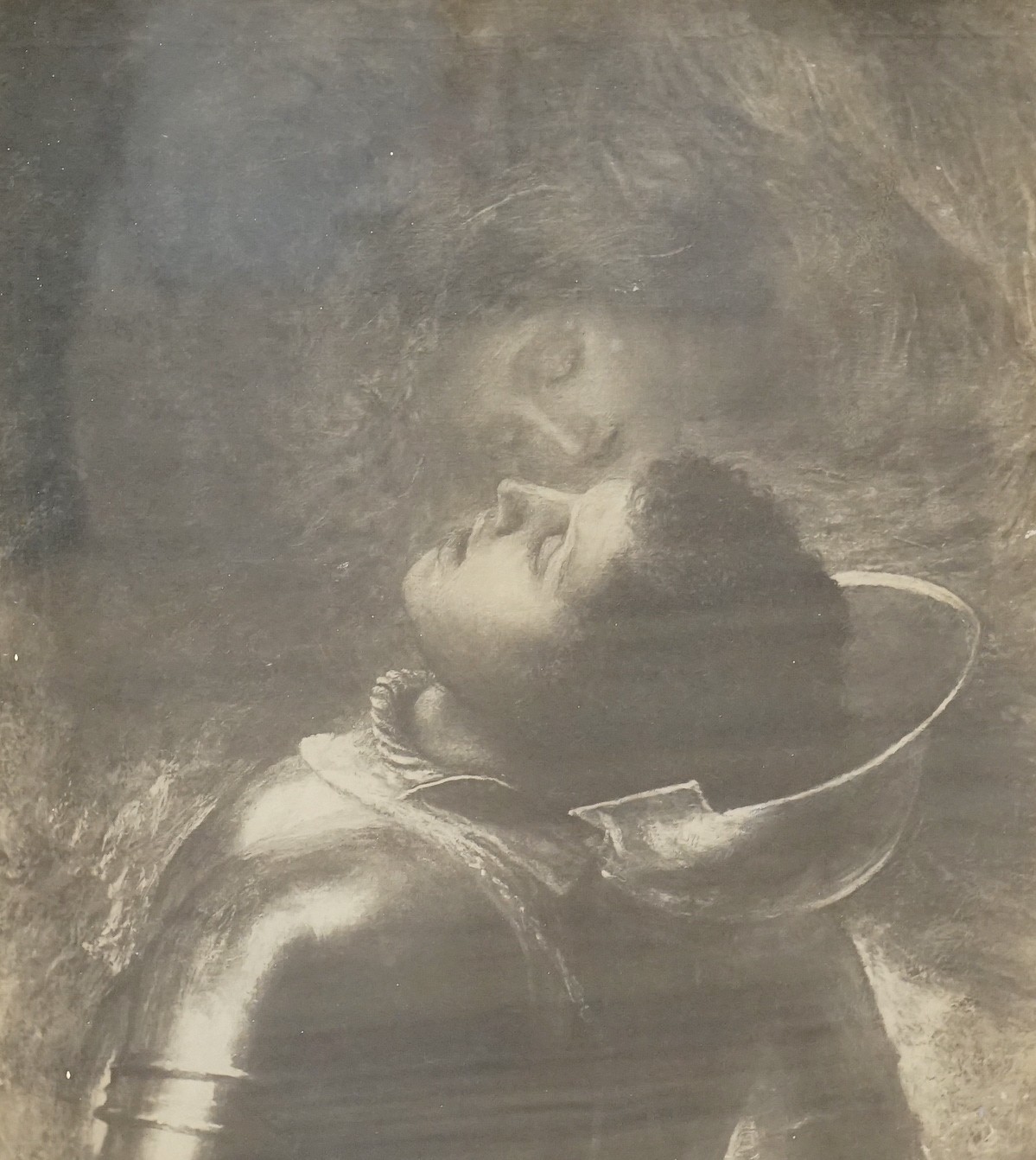 After George Frederic Watts RA (1817-1904), photogravure, 'The Happy Warrior 1884', 47 x 39cm