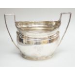 A George III silver two handled sugar bowl, by Thomas Wallis II, London, 1800, 15cm over handles,