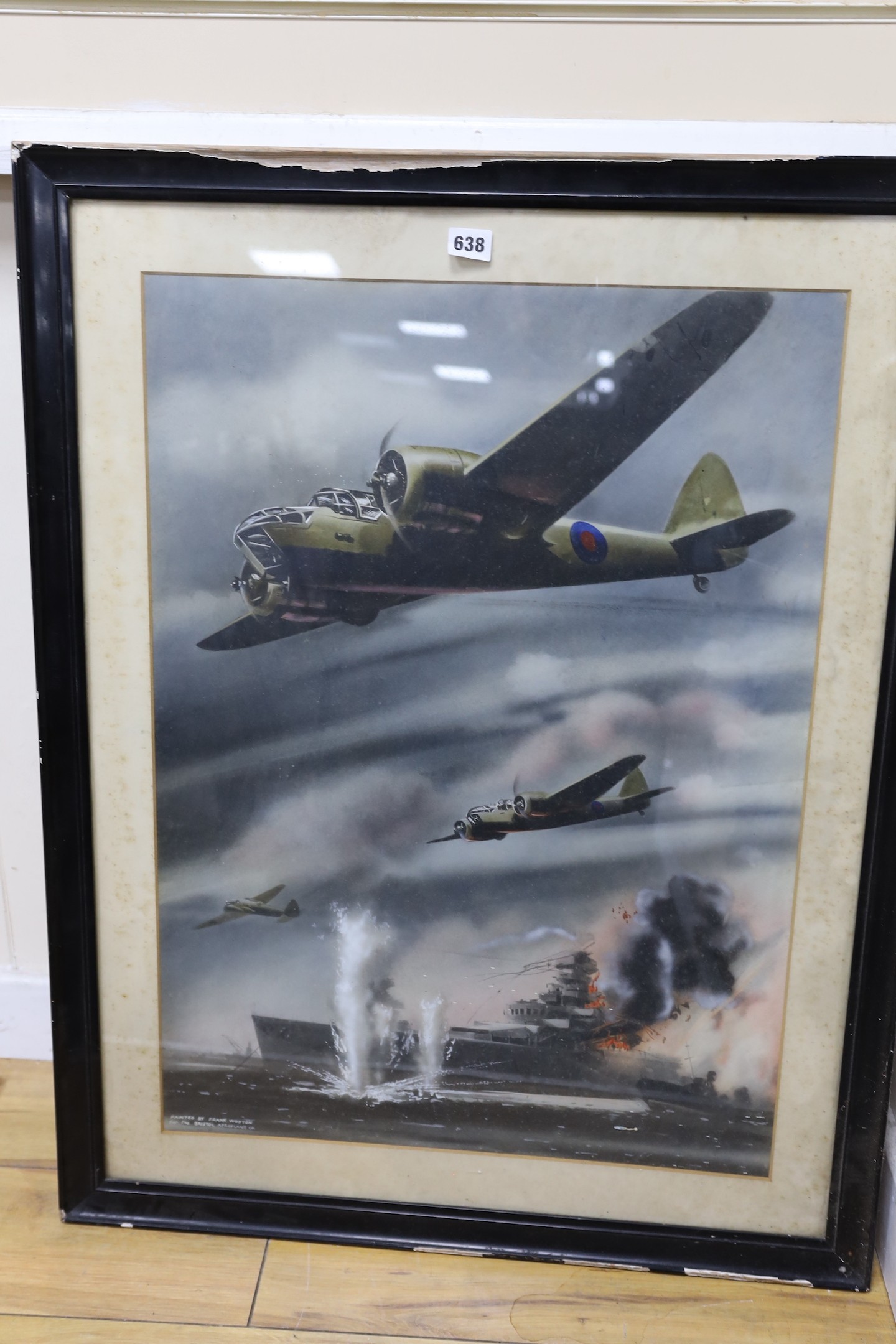 After Frank Wootton, pair of hand tinted photo-lithographs for the Bristol Aeroplane Company, - Image 3 of 3