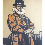 William Nicholson (1872-1949), incomplete folio, 'Twelve Portraits' 1899, now housing Beefeater,