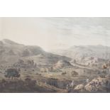 Havell after Henry Salt, coloured aquatint, 'The Pass of Atbara in Abyssinia' 1809, 48 x 65cm