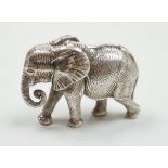 A modern Patrick Mavros miniature 925 model of an elephant, stamped 'Hasha', length 62mm, 219