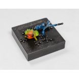 Tim Cotterill (Frogman) two small limited edition enamelled bronze frogs, ‘Meadow’ 1331/5000 with