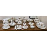 Royal Albert Old Country Rose dinner and tea service, to include a large biscuit box three tier cake