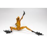 Tim Cotterill (Frogman) a limited edition enamelled bronze frog ‘High Dive’ 1807/5000 with