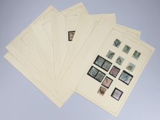 A selection of Victorian surface printed stamps
