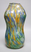 A contemporary free-form studio glass vase, designed by Ruth Sulke, 39cms