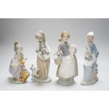 Four Lladro figures