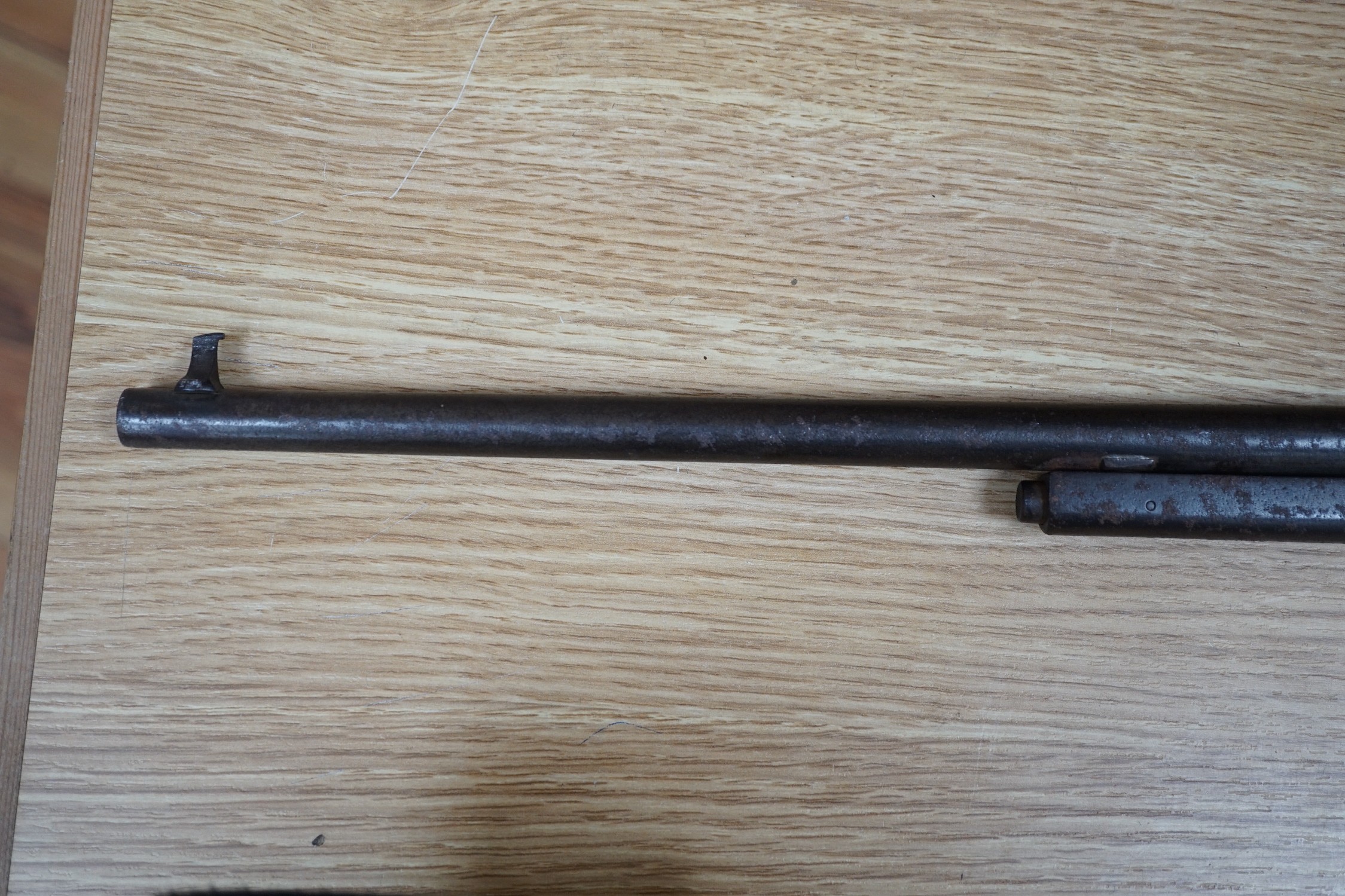 A spring loaded air rifle, early 20th century, 98cms long, - Image 2 of 4