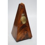 A 19th century mahogany metronome with key, 23ms high