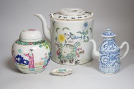 A group of various Chinese ceramics, tallest 19.5cm