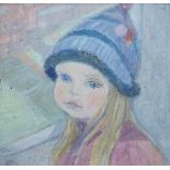 Cinzia Bonada RBA, oil on board, 'Small Passenger, District Line', 8 x 7.5cm