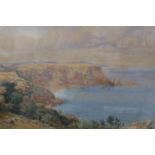 John William Salter (1825-1891), watercolour, 'Ansty's Cove, Near Torquay', artist label verso, 35 x