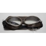 A pair of vintage goggles, possibly WWII German