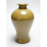 A Chinese teadust glazed meiping vase, 18cms high