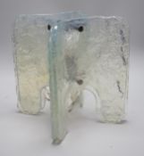 A 1960s Murano opalescent glass table lamp, possibly designed by Carlo Nason, 34cms high
