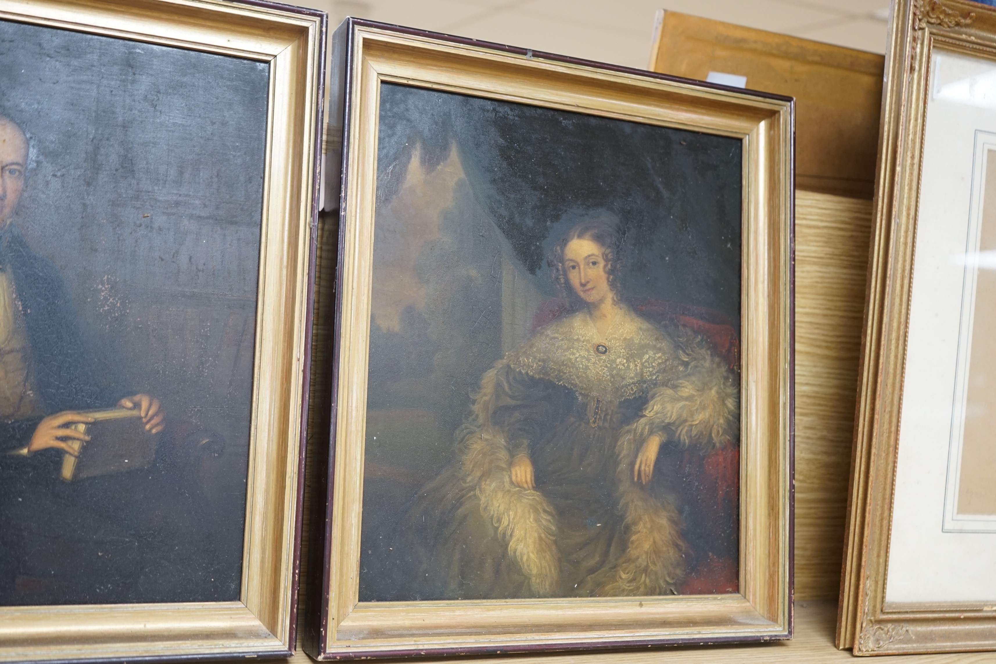 Mid 19th century English School, pair of oils on wooden panels, Portraits of Alexander Luard - Image 3 of 3