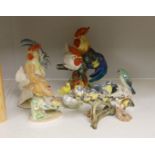 A selection of various ceramic bird models, to include Goebel. Tallest 26.5cm