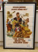 James Bond: Man with the Golden Gun (1974) Australian 1 sheet film poster (framed), 68cms x 100cms