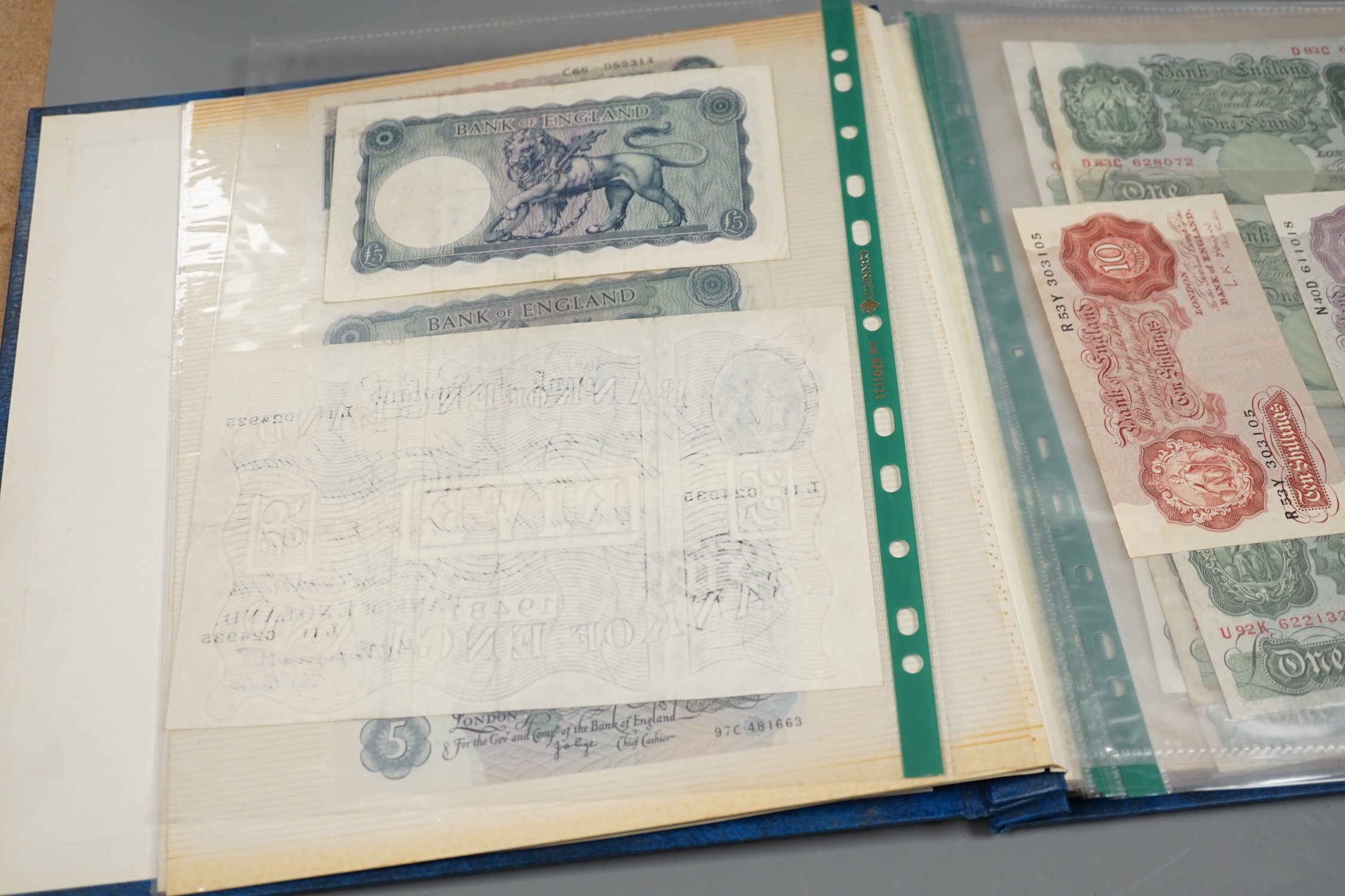 A Weald of Kent One Pound banknote, April 1813 and a portfolio of early banknotes including the - Image 2 of 4