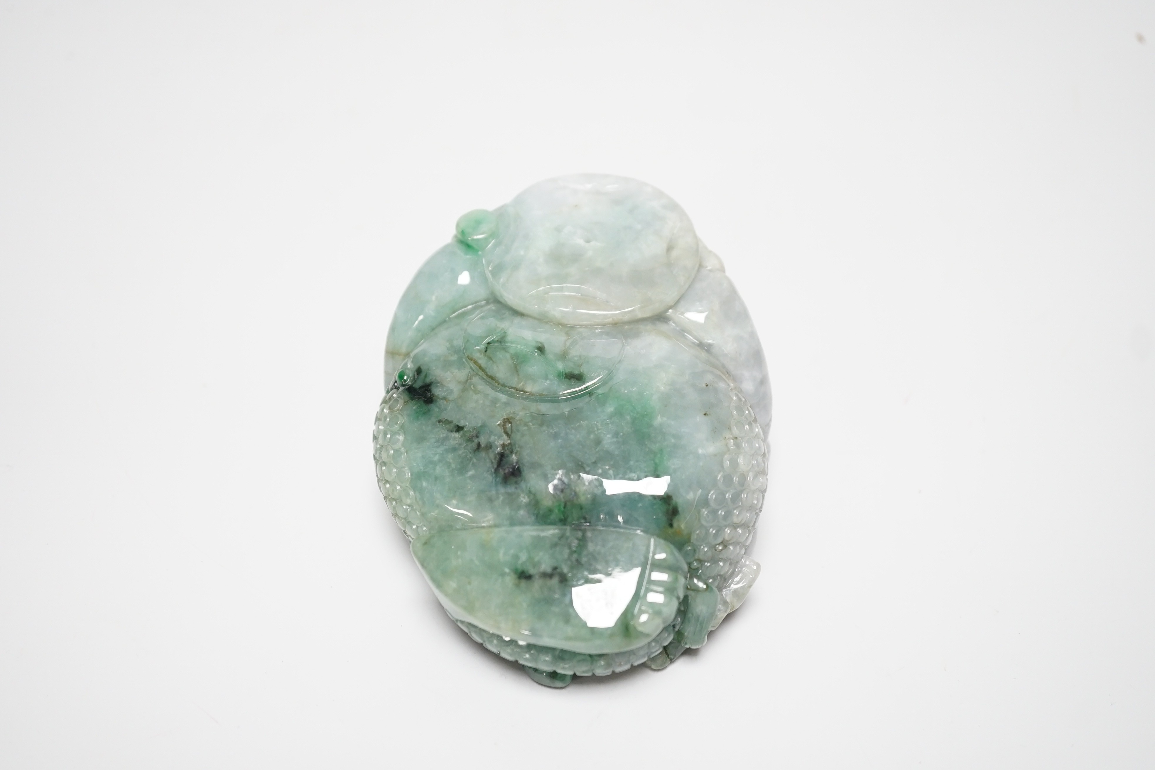 A Chinese jadeite carving of a toad, 10cm long - Image 6 of 6