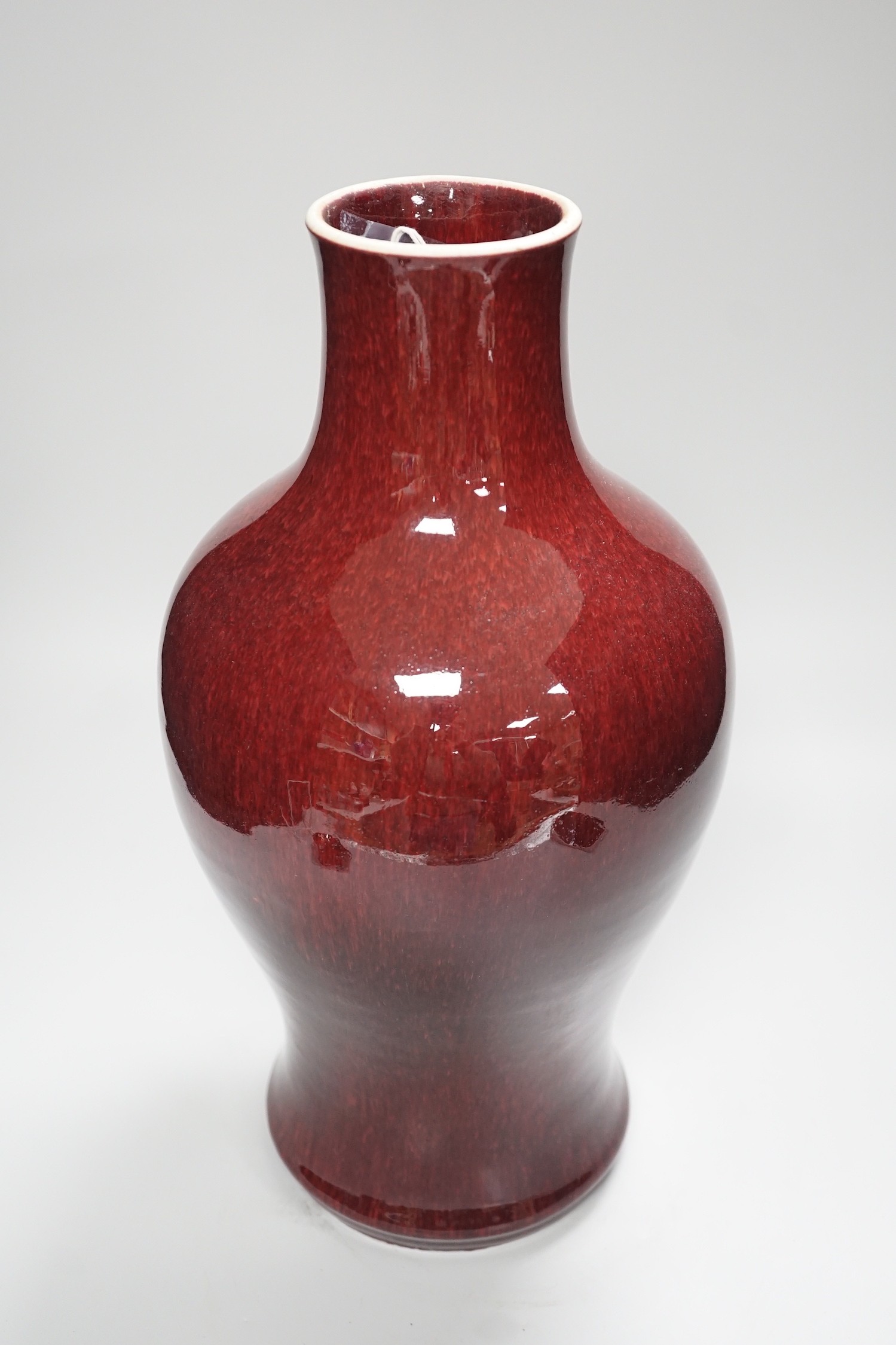 A 19th century Chinese sang de boeuf vase, neck cut down, 36.5cms high - Image 3 of 4