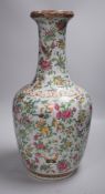 A large Chinese famille rose vase, late 19th century, 44cm