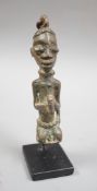 Yoruba Ogboni Edan - bronze figure on stand. 12cm excl stand