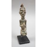 Yoruba Ogboni Edan - bronze figure on stand. 12cm excl stand