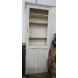 A painted side cabinet, width 83cm, depth 33cm, height 230cm