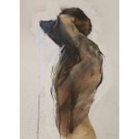 Anthony Abrahams (b.1926), mixed media, Nude study, signed in pencil, 76 x 57cm