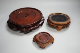 Three Chinese hardwood stands